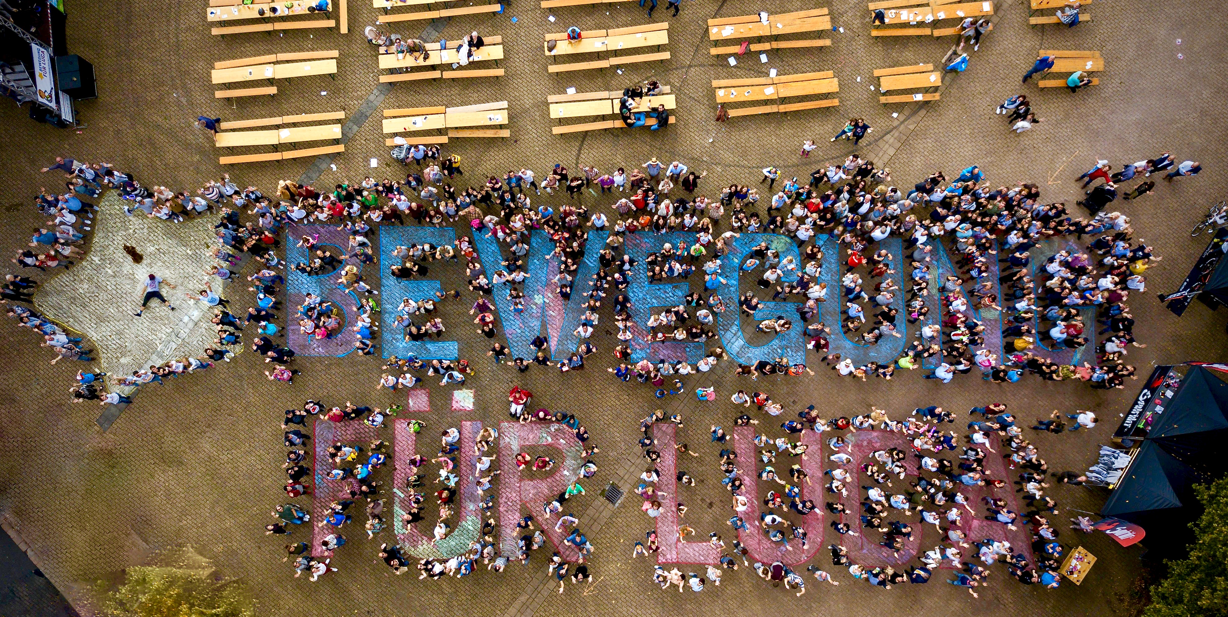 Ursprüngliche Benefizaktion Bewegung für Luca
