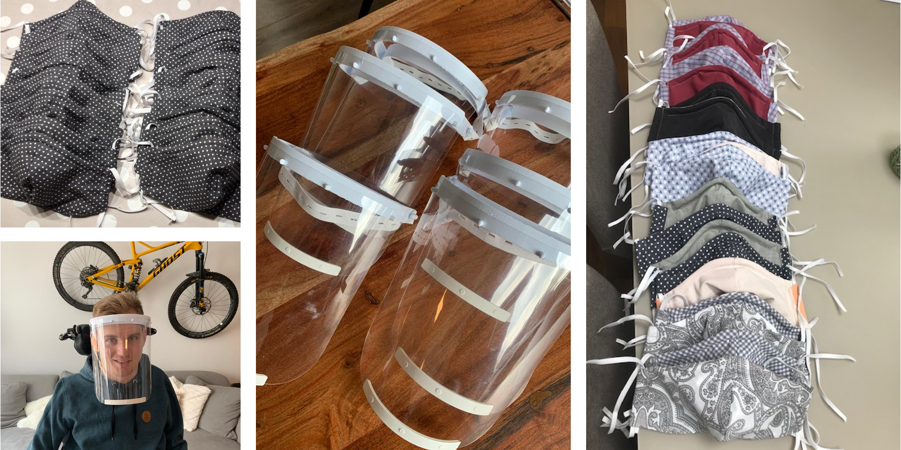 Masken und Schilder Masken und Schilder